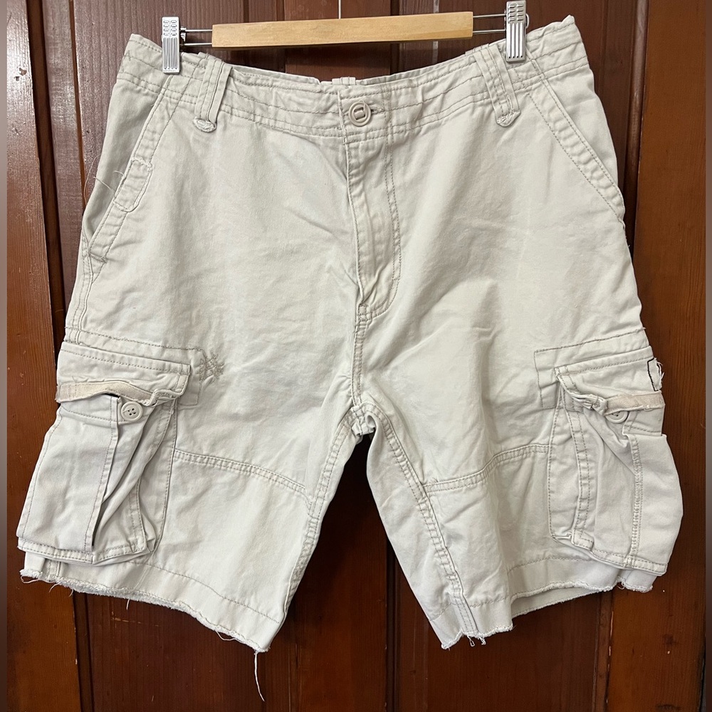 Aeropostale‎ Mens Cargo Shorts Drawstring Khaki Size 34